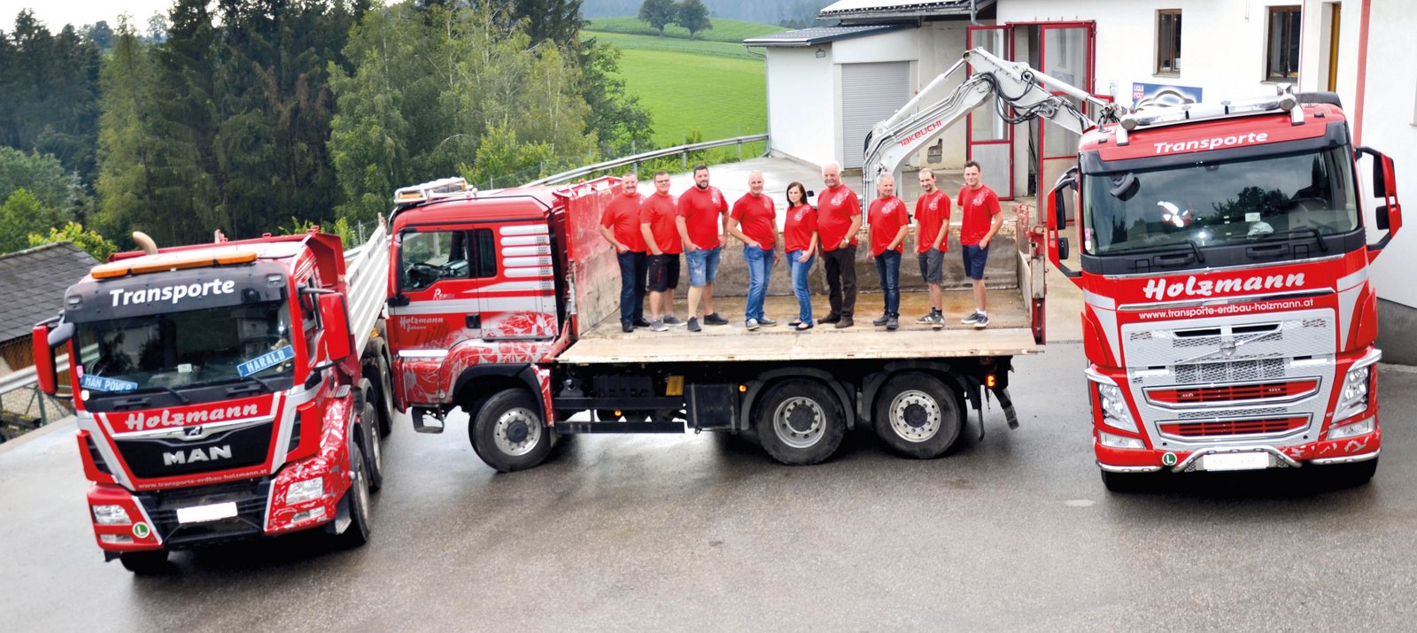 Das Team von Holzmann Erdbau, Transporte, Beton und Handel